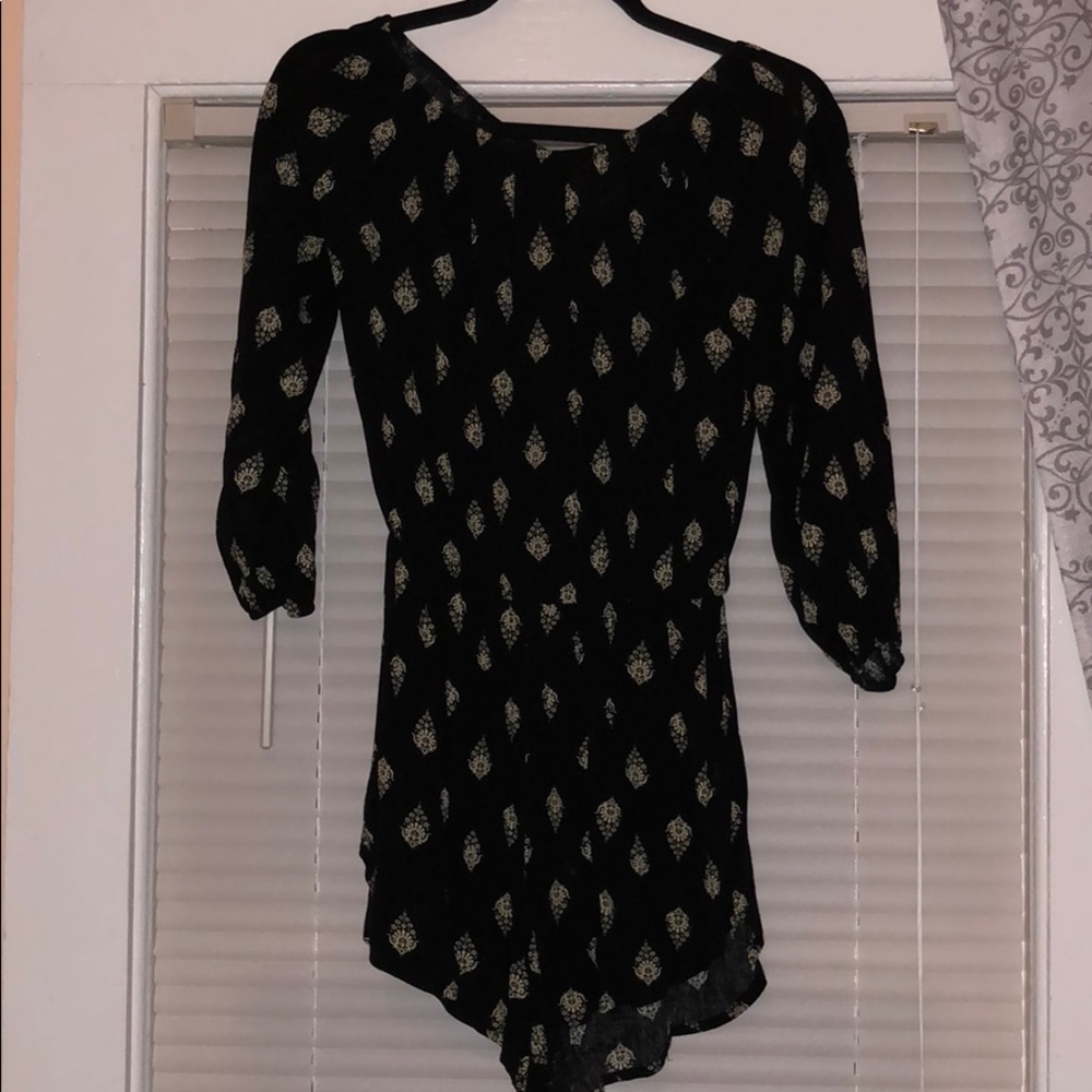 Off the shoulder black romper